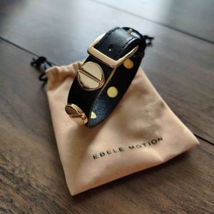 Ebele motion leather studded cuff bracelet